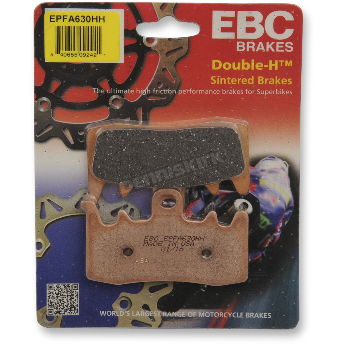 EBC Brakes EPFA Sintered Fast Street and Trackday Pads Front - EPFA630HH EBC Brakes EPFA Sintered Fast Street and Trackday Pads Front - EPFA630HH